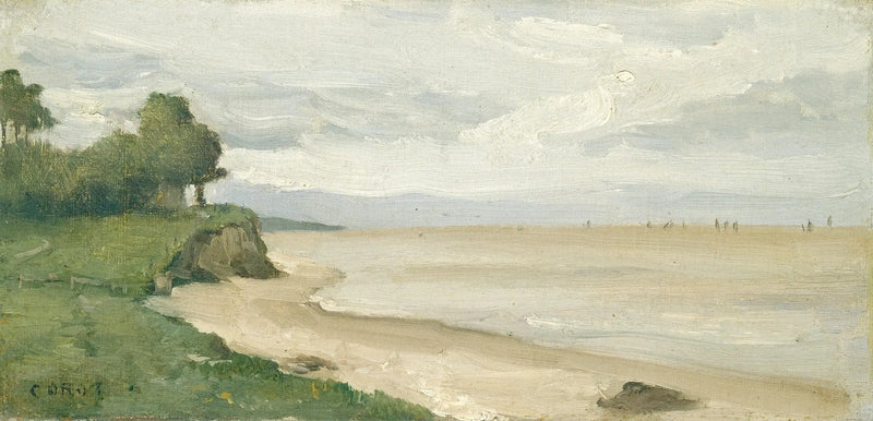 Plaża w pobliżu Étretat - Jean-Baptiste Camille Corot