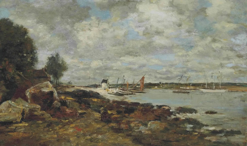 Plougastel, brzeg nad zatoką - Eugène Boudin