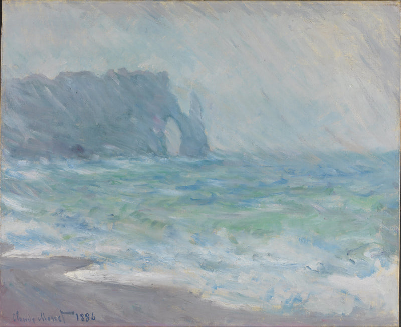 Deszcz w Étretat W1044 - Claude Monet