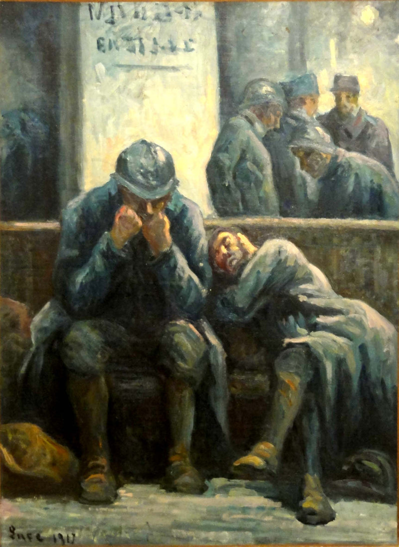 Poilus na dworcu Est - Maximilien Luce