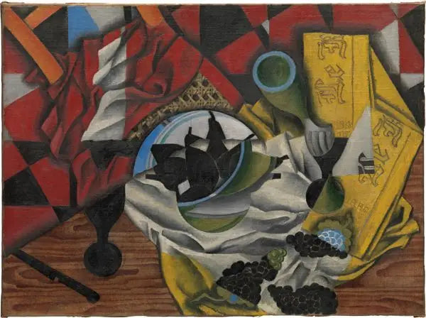 Gruszki i winogrona na stole - Juan Gris