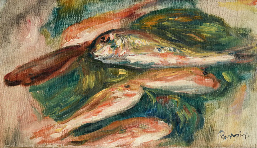 Rybki na zielonym liściu - Pierre-Auguste Renoir