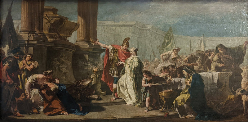 Polyxène przed grobem Achillesa - Giovanni Battista Pittoni