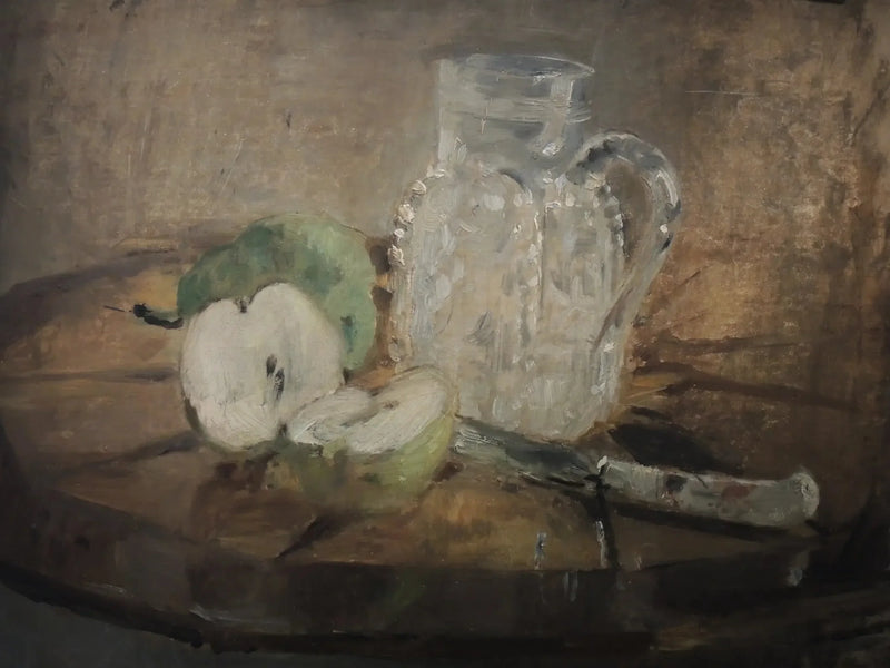 Pokrojone jabłko i dzbanek - Berthe Morisot