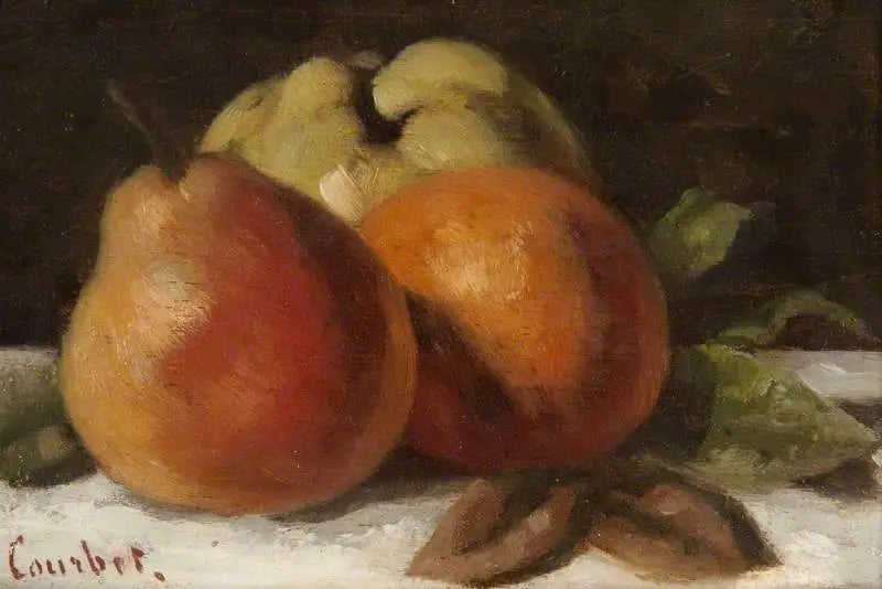Jabłko, gruszka i pomarańcza - Gustave Courbet