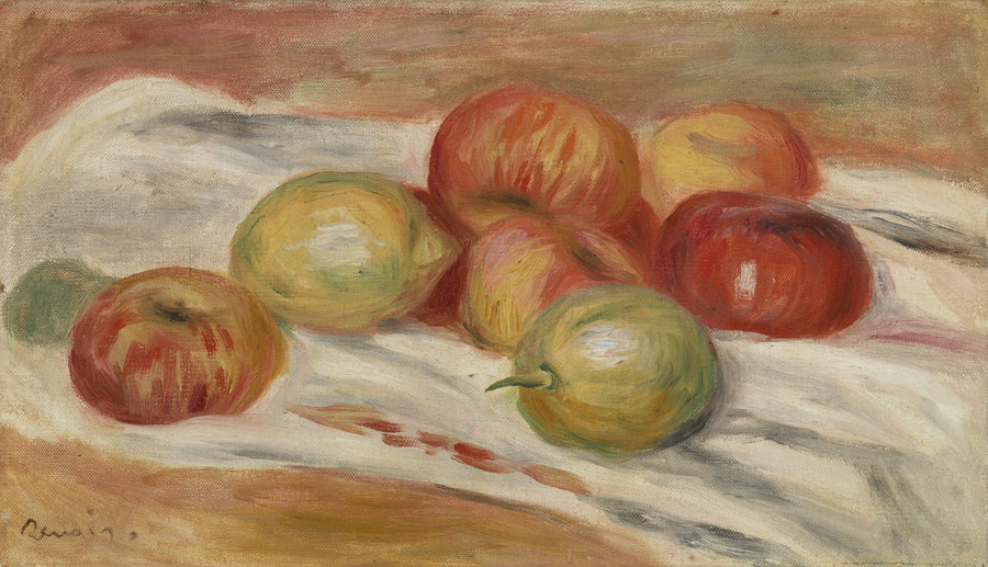 Jabłka i cytryny na obrusie - Pierre-Auguste Renoir