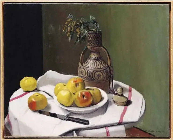 Jabłka i marokański wazon - Félix Vallotton