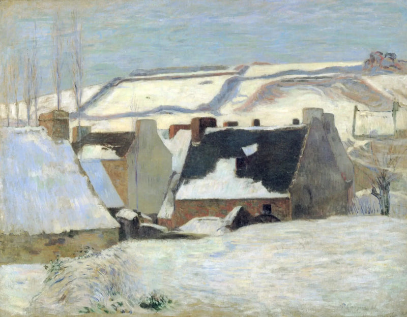 Pont-Aven pod śniegiem - Paul Gauguin