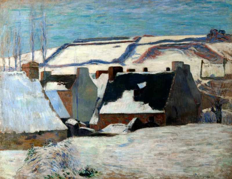 Pont-Aven pod śniegiem - Paul Gauguin