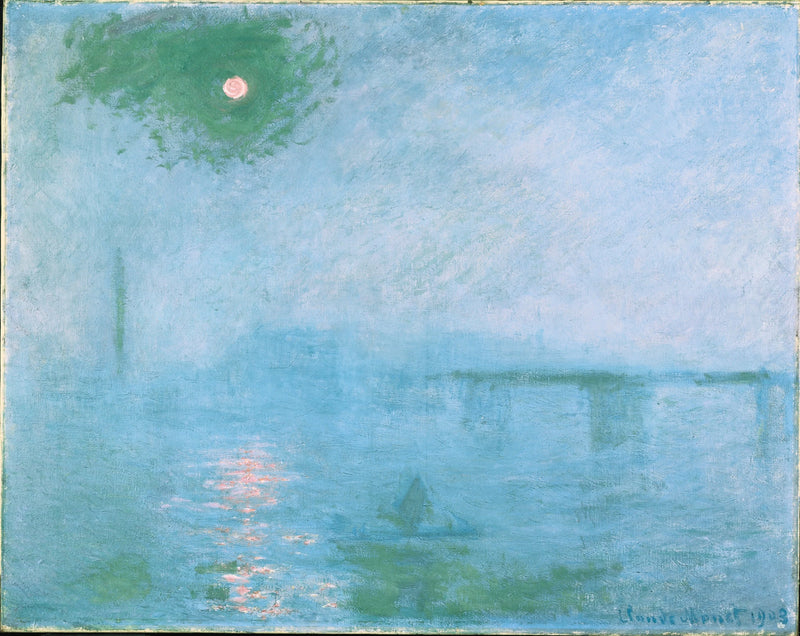Most Charing Cross, mgła na Tamizie W1554 - Claude Monet