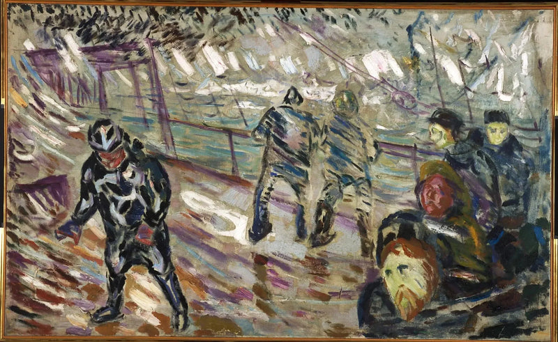 Statek na fali w burzy - Edvard Munch