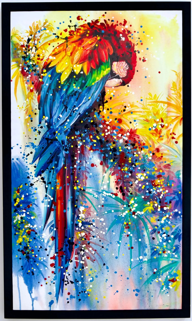 Papuga Pop Art  | 80x140cm
