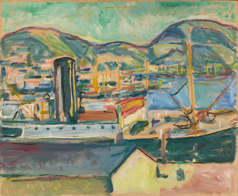 port w Bergen - Edvard Munch