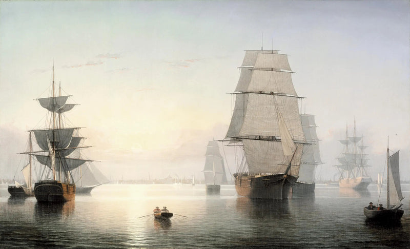 Port Boston, zachód słońca - Fitz Henry Lane