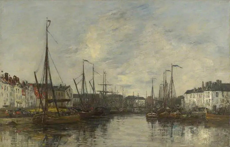 Port w Brukseli - Eugène Boudin