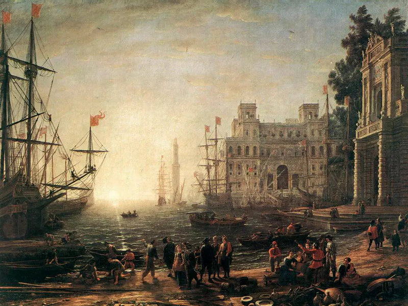 Port morski z Villa Médicis - Claude Lorrain