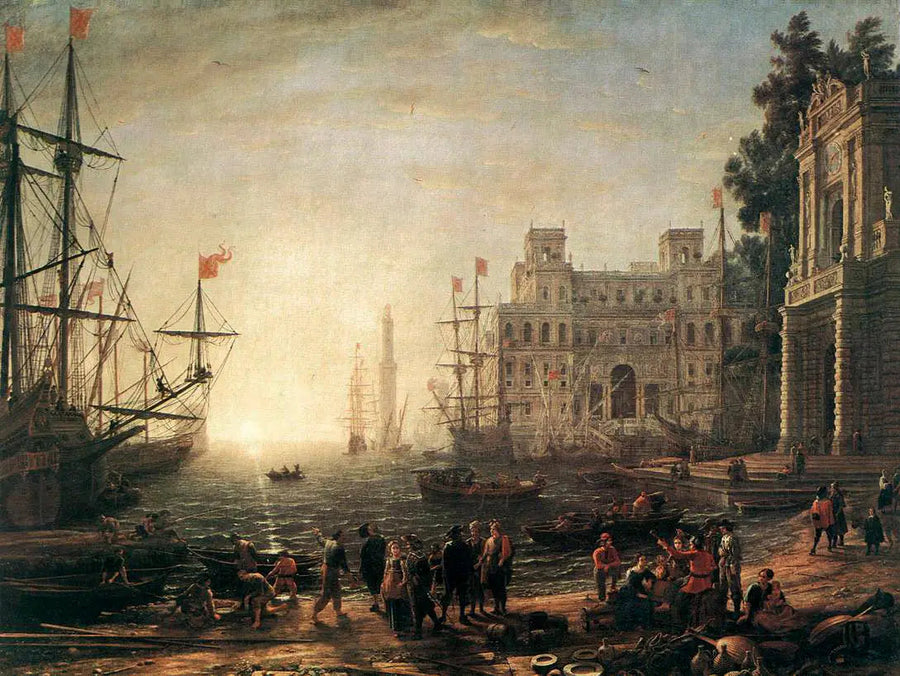 Port morski z Villa Médicis - Claude Lorrain