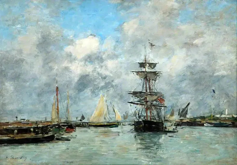 Port w Trouville - Eugène Boudin