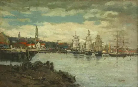 Port morski - Eugène Boudin