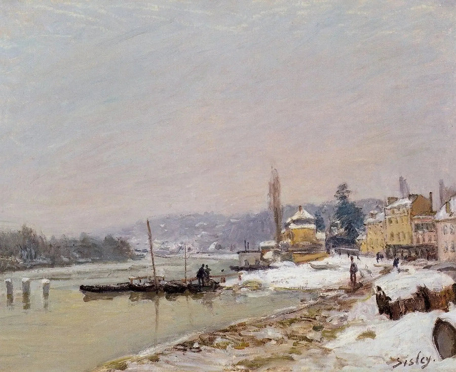 Port-Marly w śniegu - Alfred Sisley