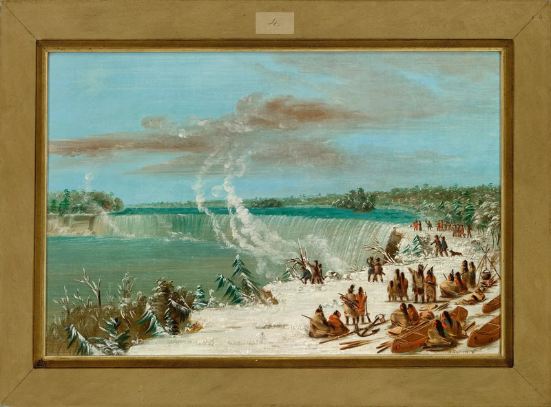 Przechadzka wokół wodospadów Niagara w Table Rock - George Catlin