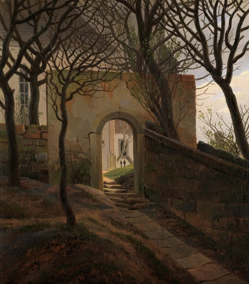 Brama cmentarza - Caspar David Friedrich