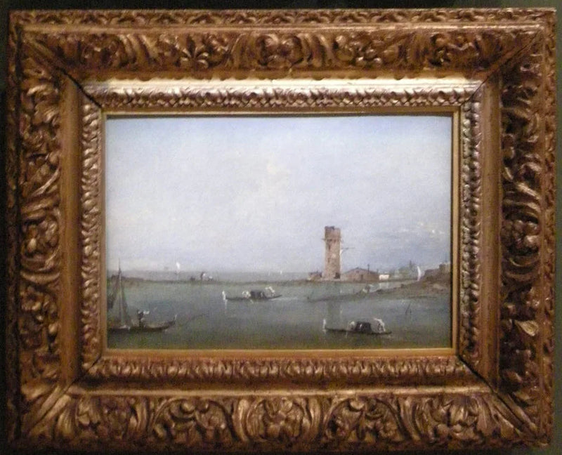 Porty Wenecji (Widok na lagunę wenecką z wieżą Marghera) - Francesco Guardi