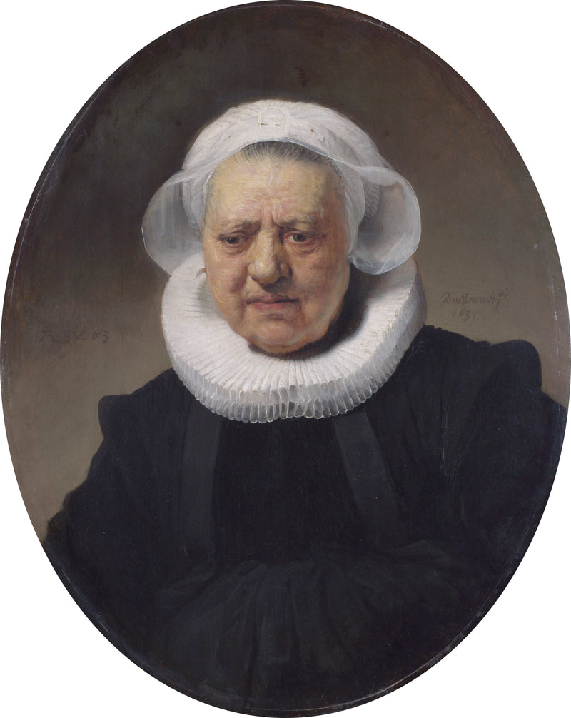 Portret 83-letniej kobiety (może Aechje Claesdr, matka Dircka Jansza Pessera) - Rembrandt