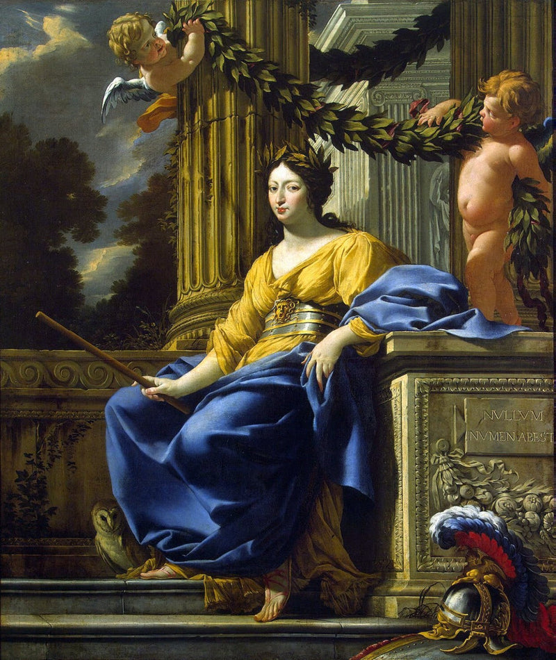 Allegoryczny portret Anny Austriaczki jako Minerva - Simon Vouet