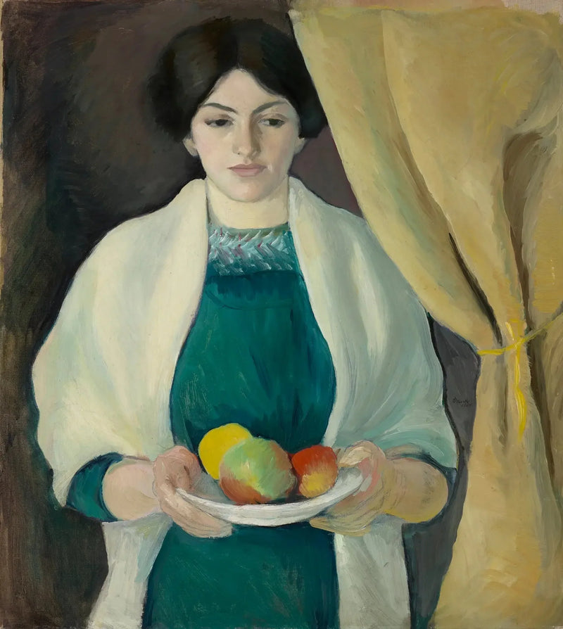 Portret z jabłkami - August Macke