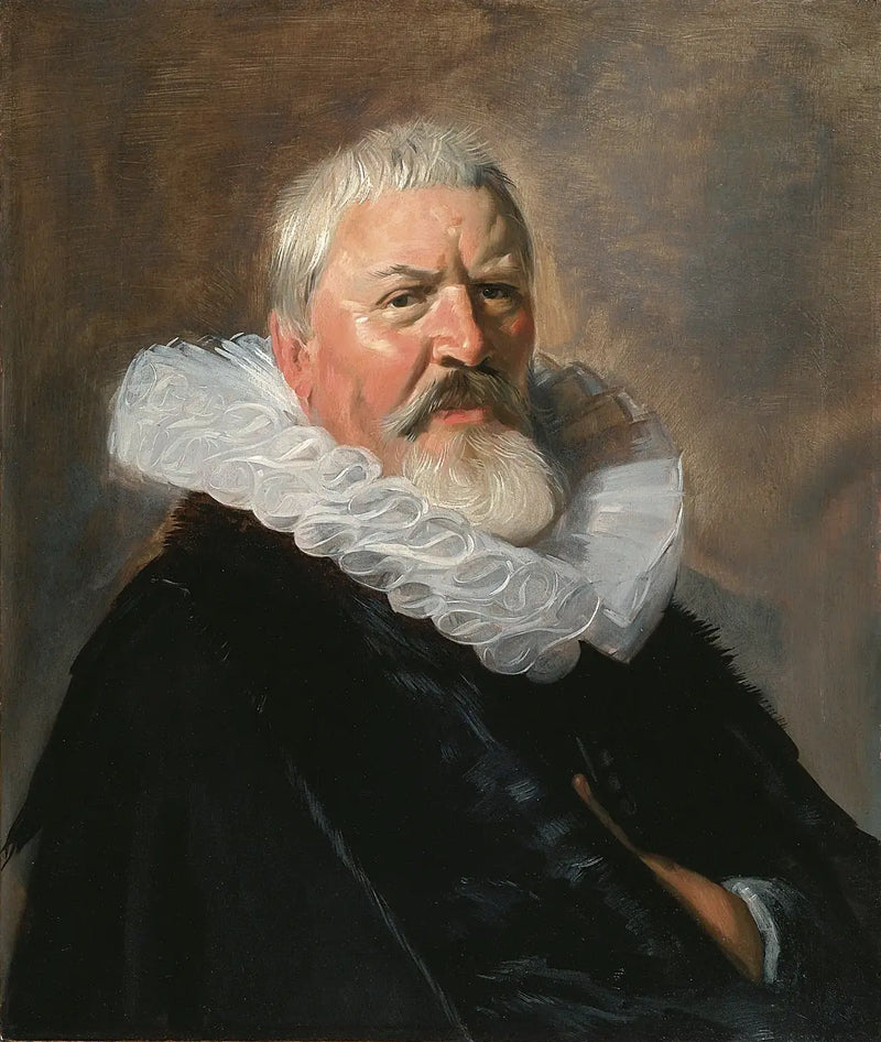 Kwadratowy portret Pietera Jacobsza Olycana - Frans Hals