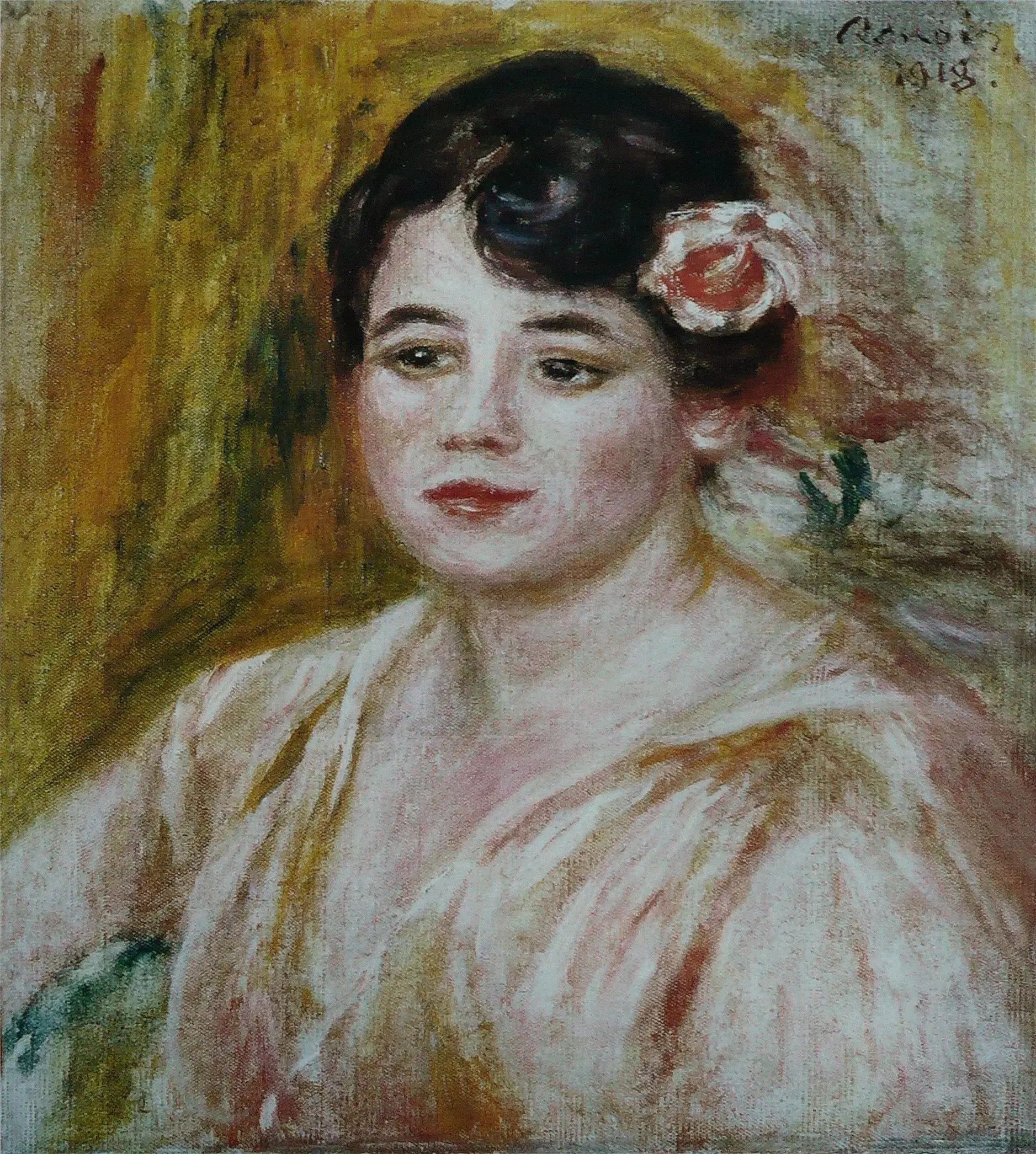 Portrait d'Adèle Besson - Pierre-Auguste Renoir image 1 tableau peint à l’huile sur toile