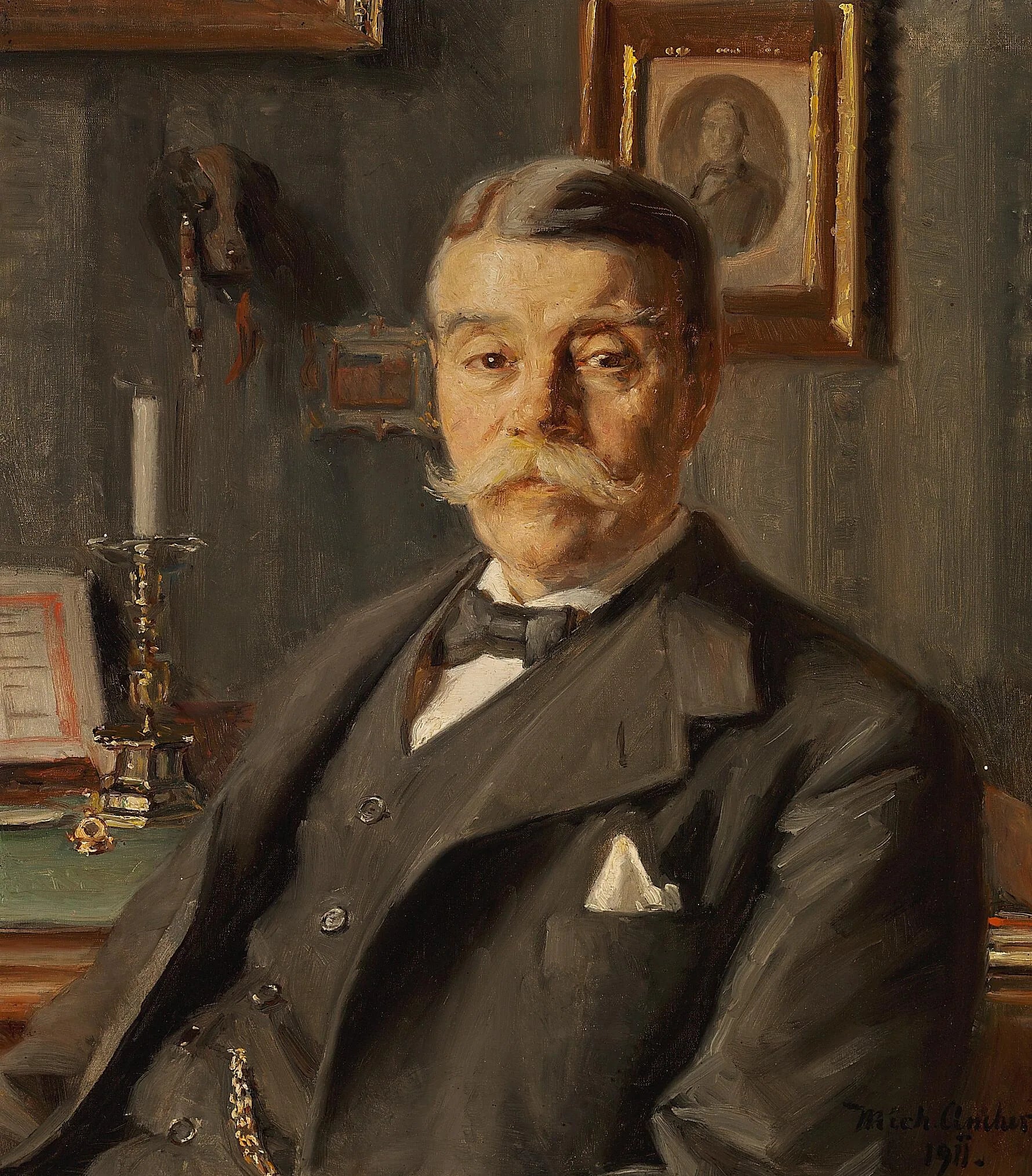 Portrait d'Alexandre Bech. - Michael Peter Ancher image 1 tableau peint à l’huile sur toile
