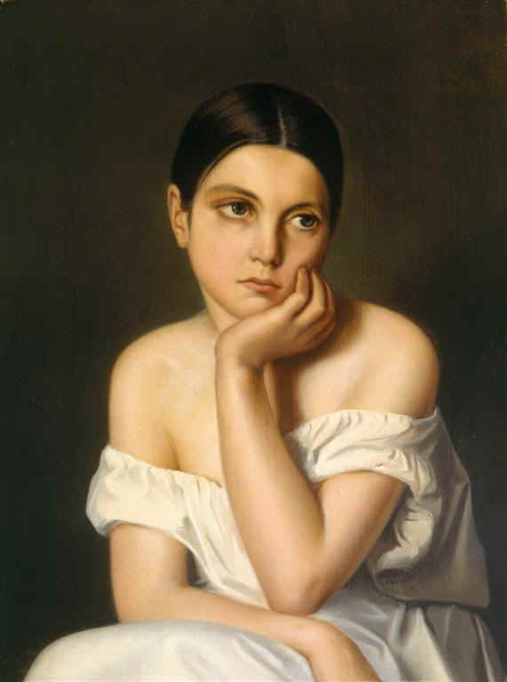 Portret Aline Chasseriau, siostry artysty - Théodore Chassériau