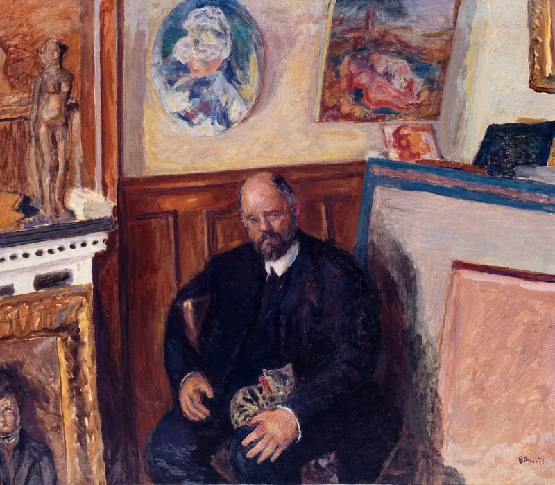 Portret Ambroise'a Vollarda z kotem - Pierre Bonnard