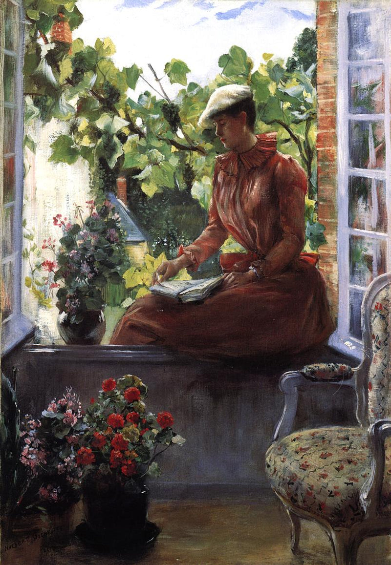 Portret Anny Gœneutte w beretce - Norbert Gœneutte
