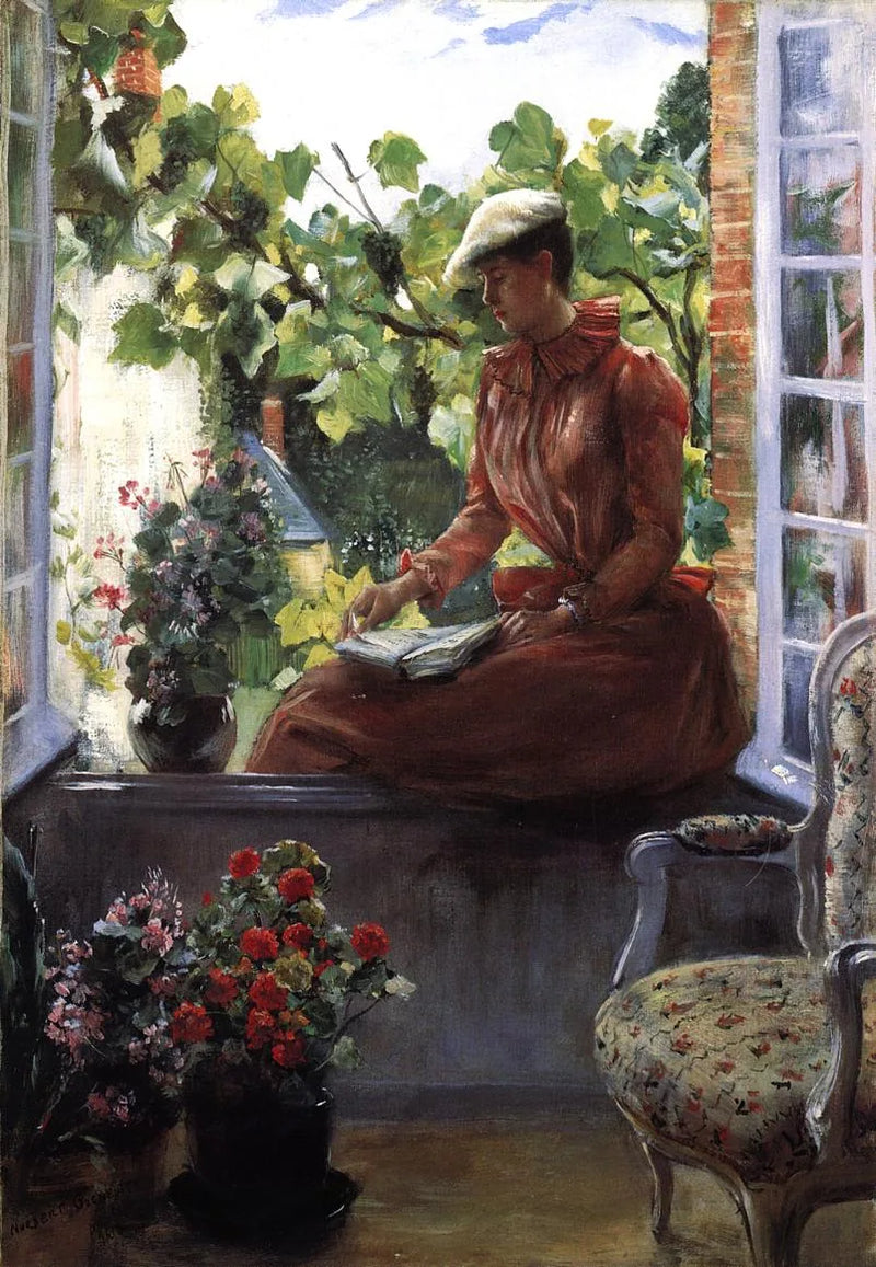 Portret Anny Gœneutte w beretce - Norbert Gœneutte