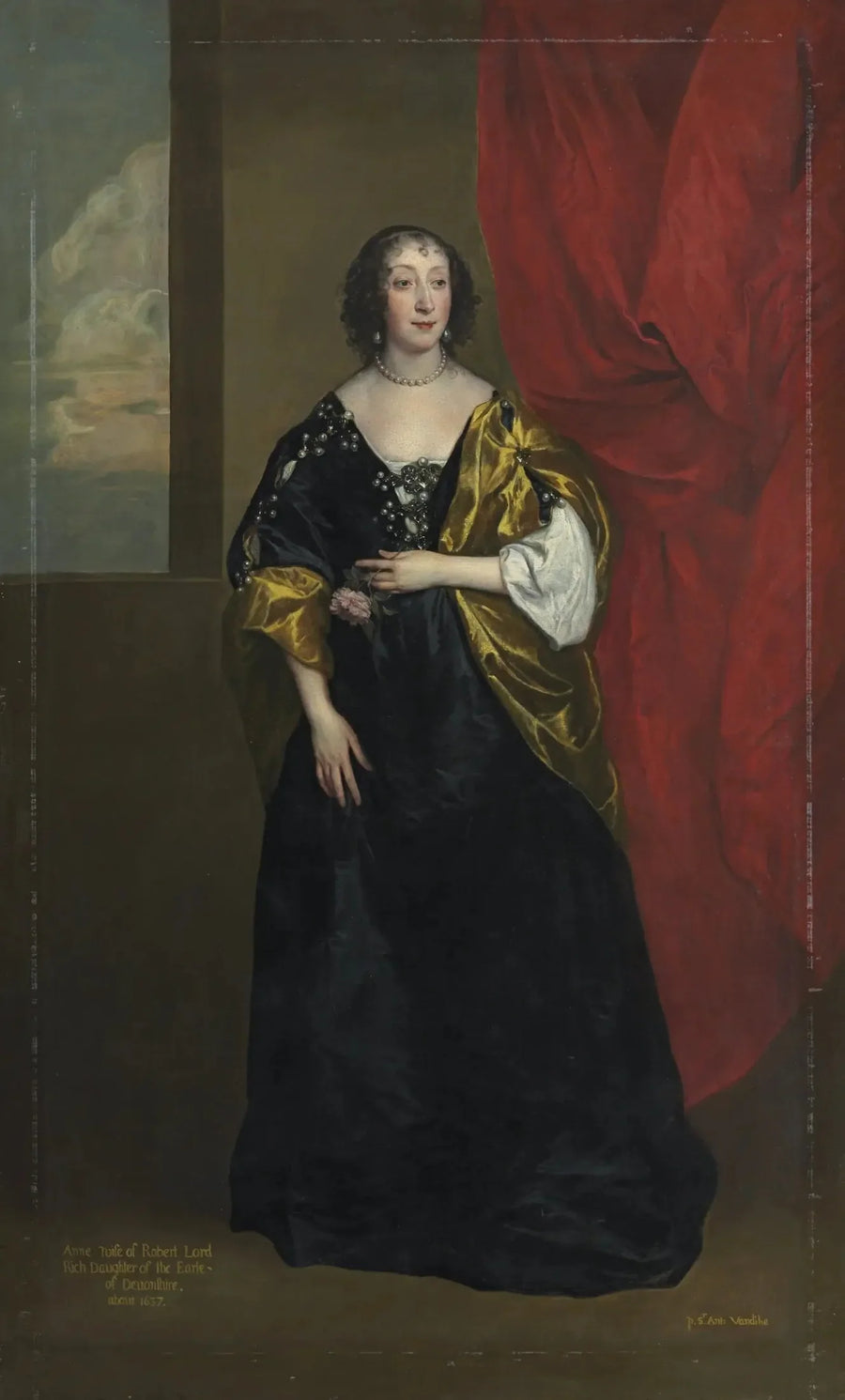 Portret Anne Cavendish, Lady Rich (1612-1638) - Antoine van Dyck