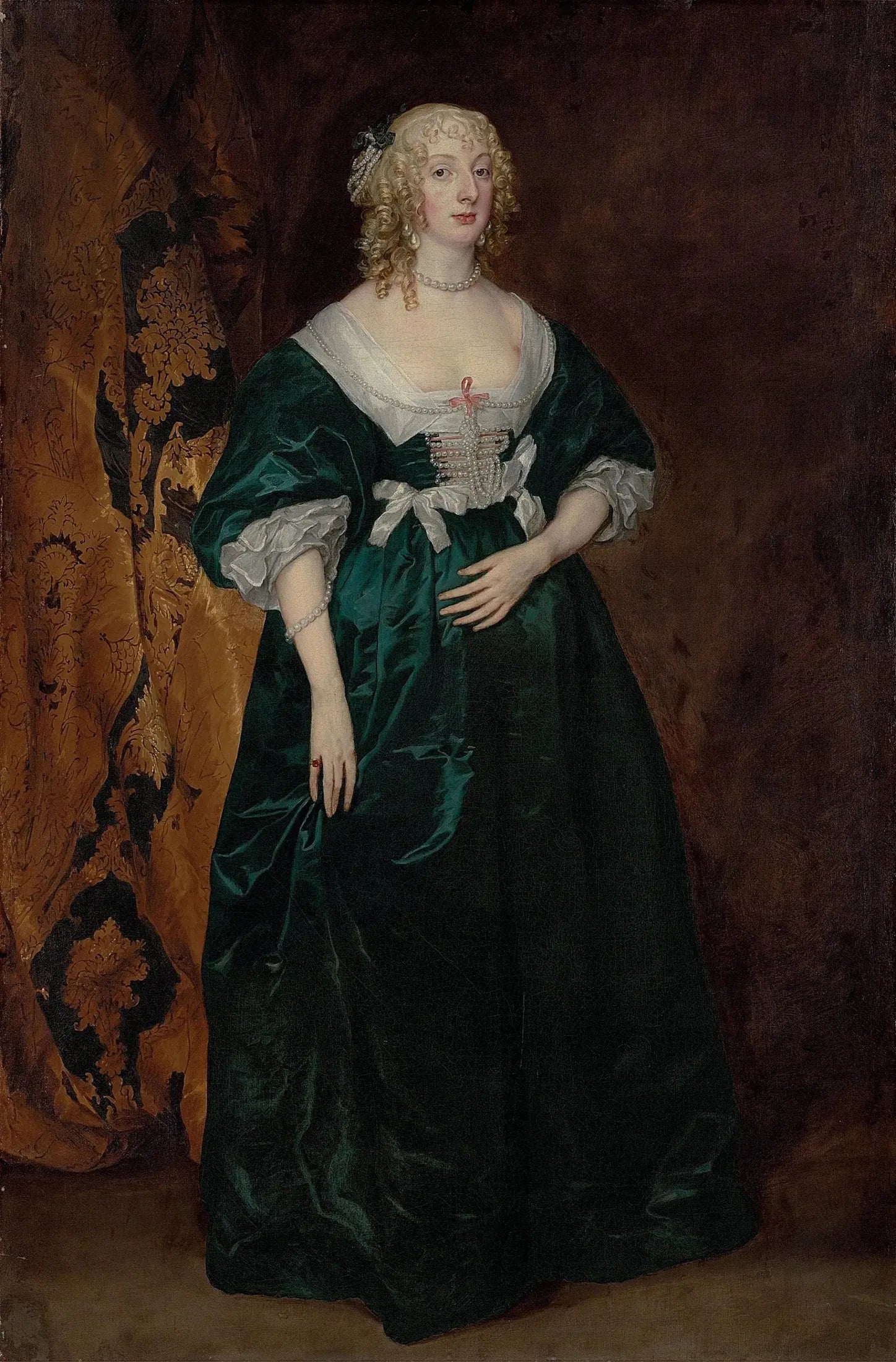 Portrait d'Anne Sophia, comtesse de Carnarvon - Antoine van Dyck image 1 reproduction artisanale de tableau
