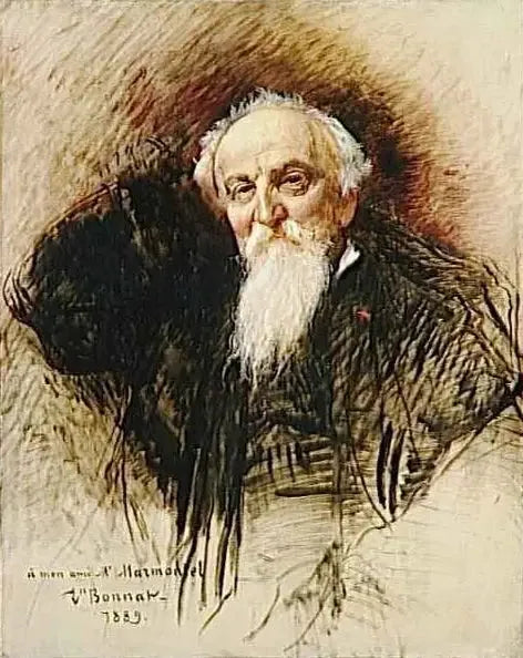 Portret Antoine François Marmontel (1816-1898), francuskiego pianisty, kompozytora i muzykologa - Léon Bonnat