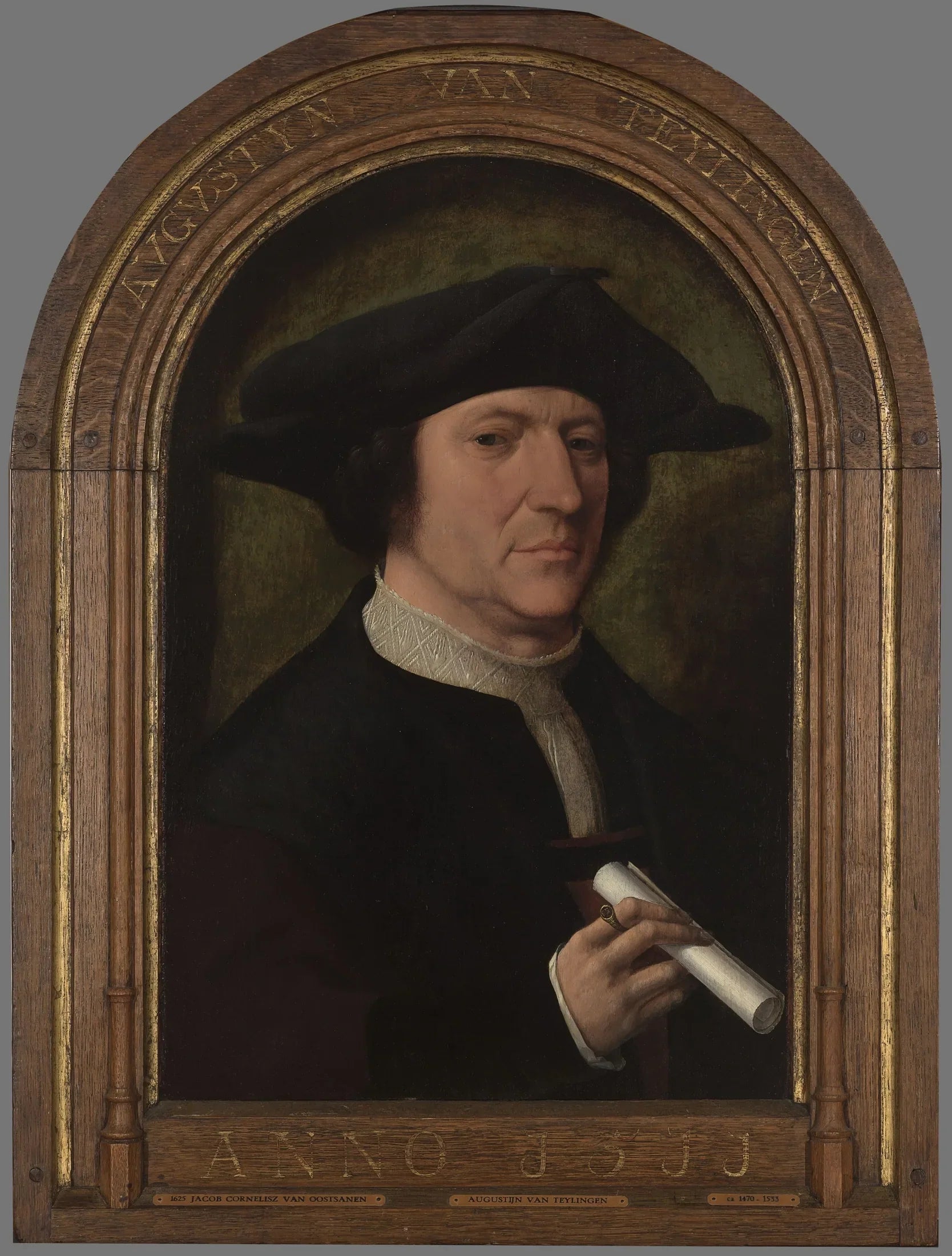 Portrait d'Augustijn van Teylingen - Jacob Cornelisz van Oostsanen image 1 reproduction de peinture à l’huile