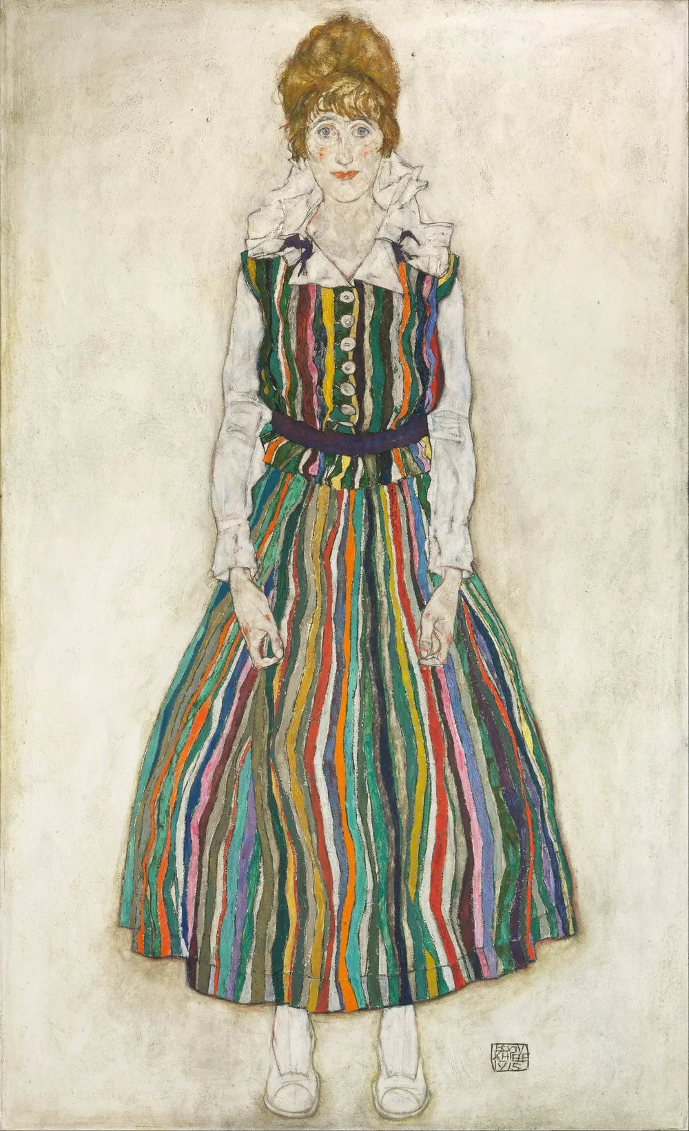Portrait d'Edith (l'épouse de l'artiste) - Egon Schiele image 1 copie peinte à la main à l’huile