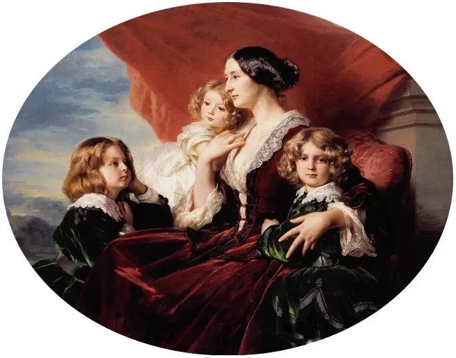Portret Elizy Krasińskiej z jej dziećmi. - Franz Xaver Winterhalter