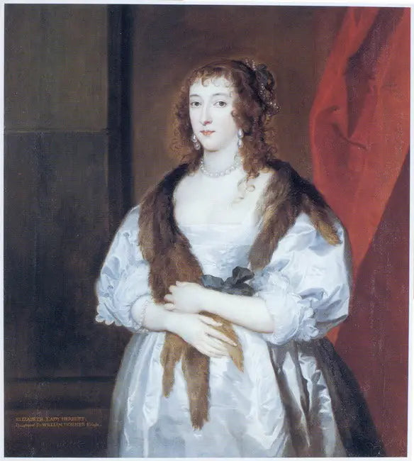 Portret Elizabeth Dormer (zmarła w 1635 roku), żona Edwarda Somerseta, 2. markiza z Worcester - Antoine van Dyck