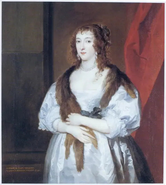 Portret Elizabeth Dormer (zmarła w 1635 roku), żona Edwarda Somerseta, 2. markiza z Worcester - Antoine van Dyck