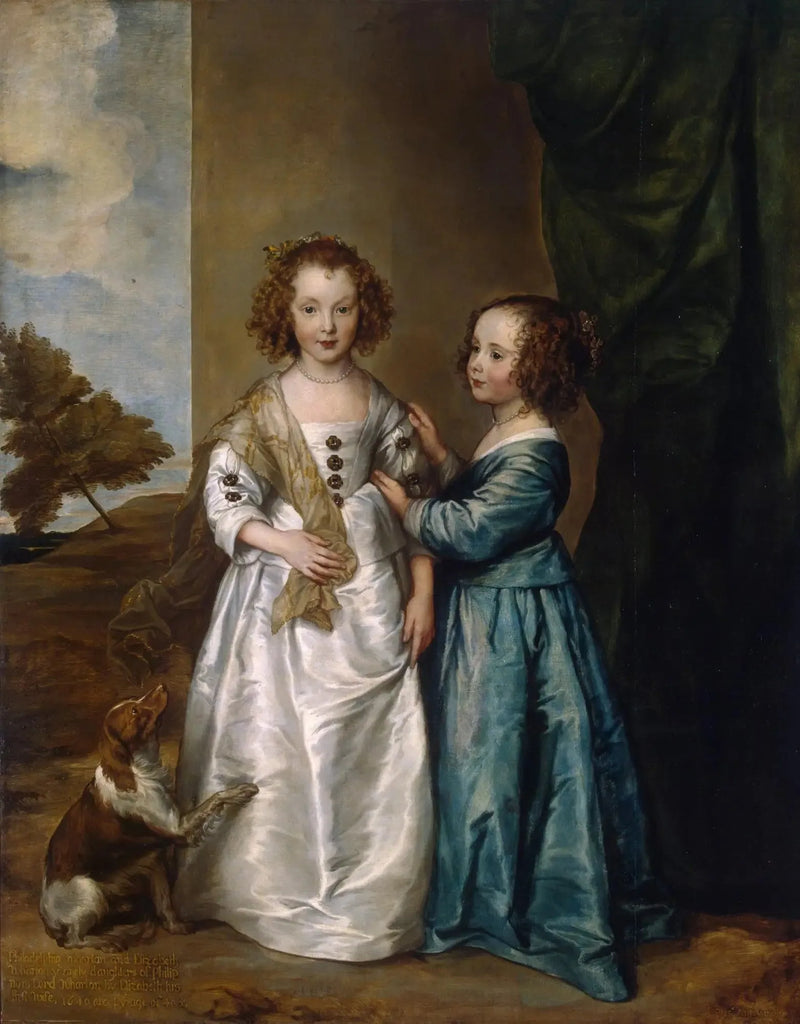 Portret Elżbiety i Philadelphii Wharton - Antoine van Dyck