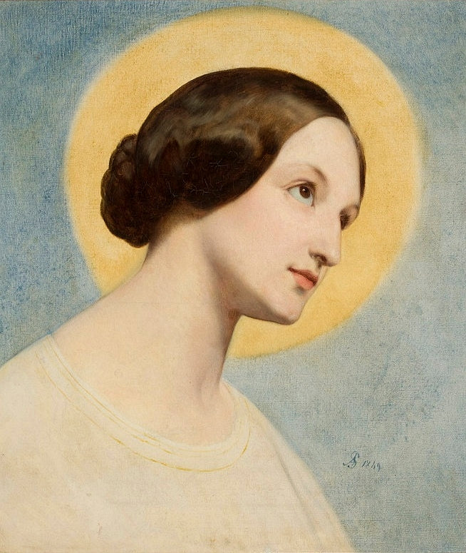Portrait d'Elżbieta (Eliza) Krasińska née Branicka. - Ary Scheffer image 1 reproduction artisanale de tableau