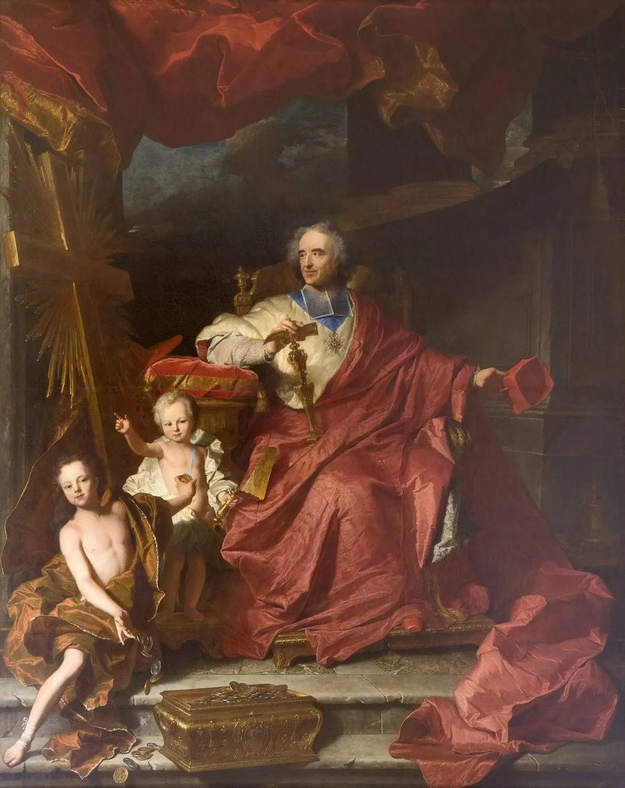 Portret Emmanuela Théodose'a de la Tour d'Auvergne, kardynała de Bouillon - Hyacinthe Rigaud