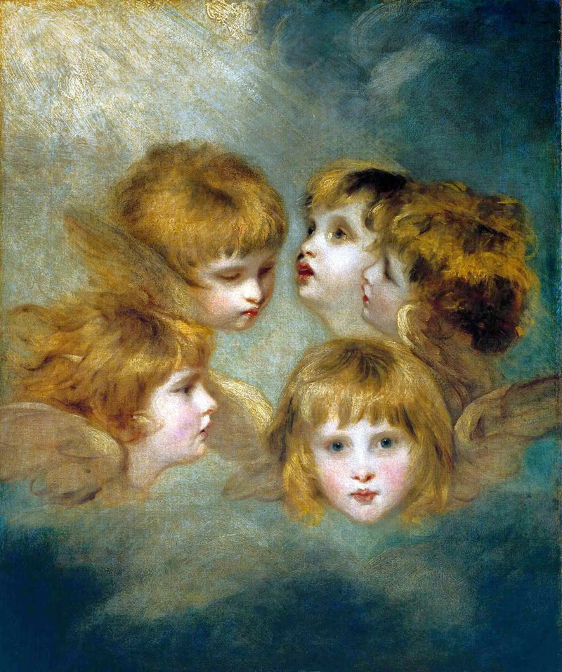 Portret dziecka z różnych kątów: „Anielskie główki” - Joshua Reynolds