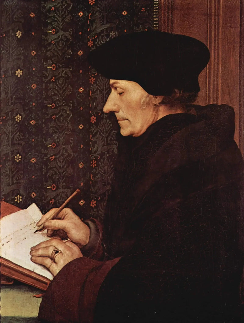 Portret Erazma piszącego - Hans Holbein Młodszy